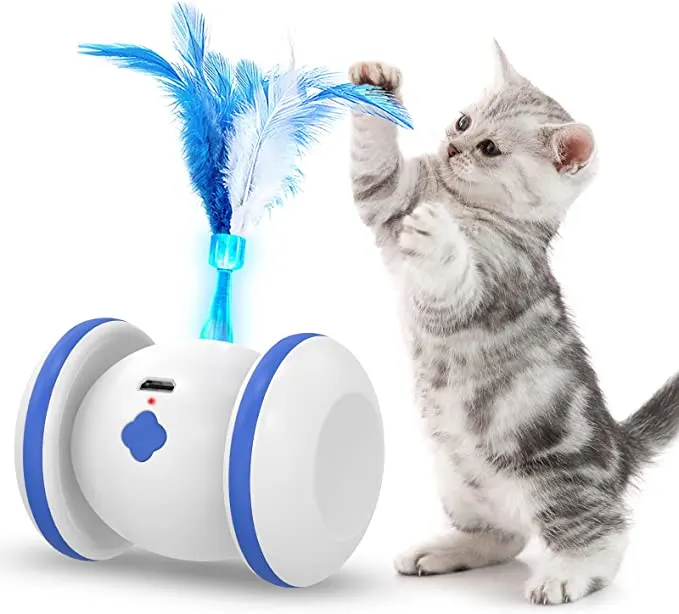 LiieyPet cat toys for indoor cats interactive cat toy with 3 feathers