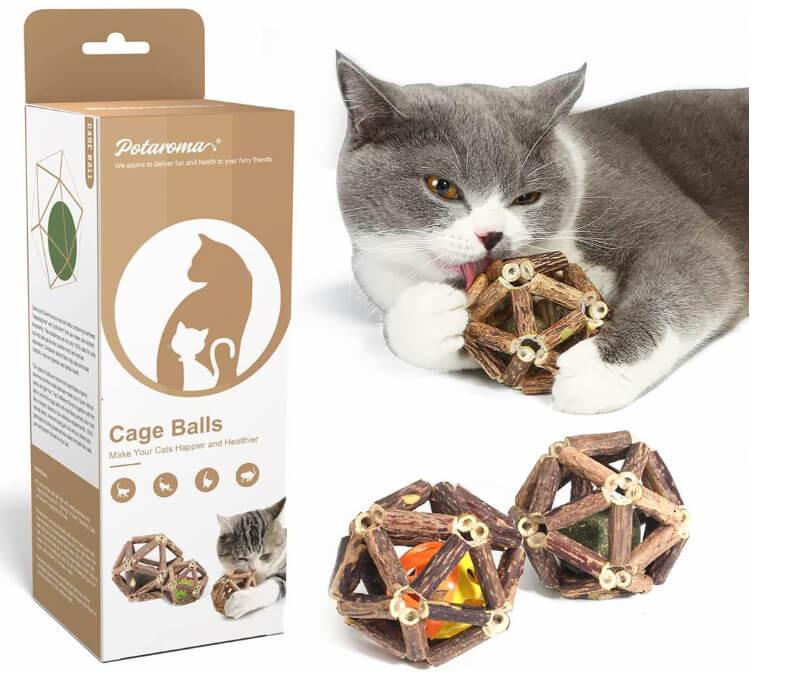 Potaroma catnip toys with natural silvervine for kittens 