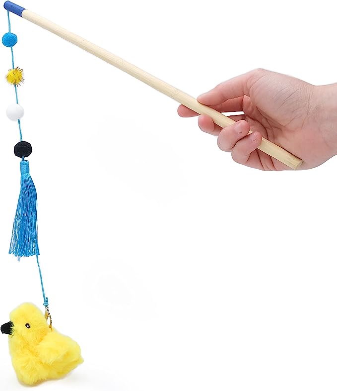 interactive cat toy wand for indoor cats