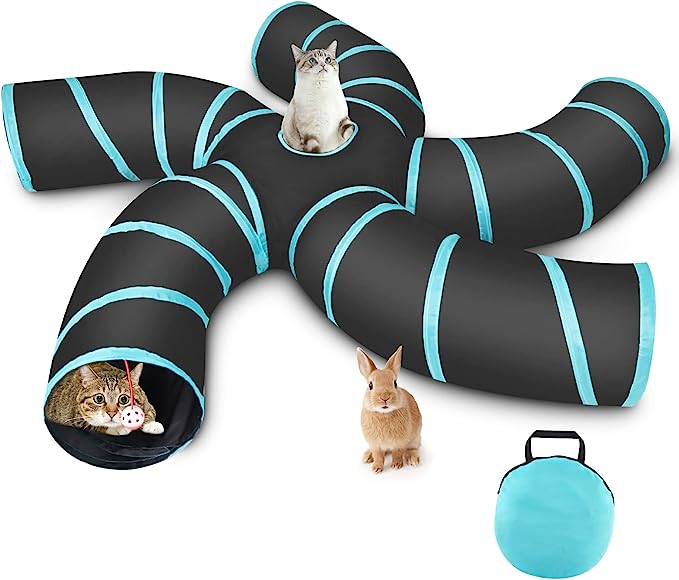 cat tunnel tube toy for exercise and physical activity