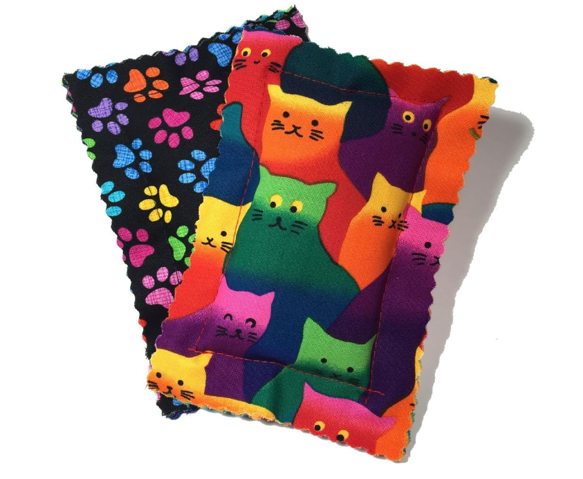 Johnson Pet Products Catnip Pillow Sacks Two Pack Crazy Cat - Handmade in The USA