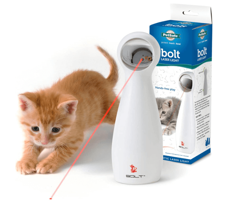 PetSafe Bolt Automatic, Interactive Laser Cat Toy – Adjustable Laser with Random Patterns