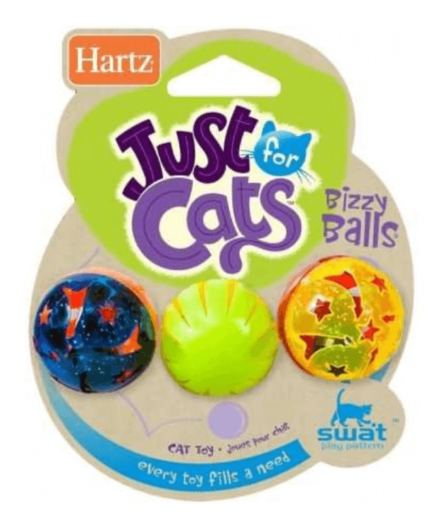 Hartz Just for Cats Bizzy Balls Cat Toy for all breed sizes