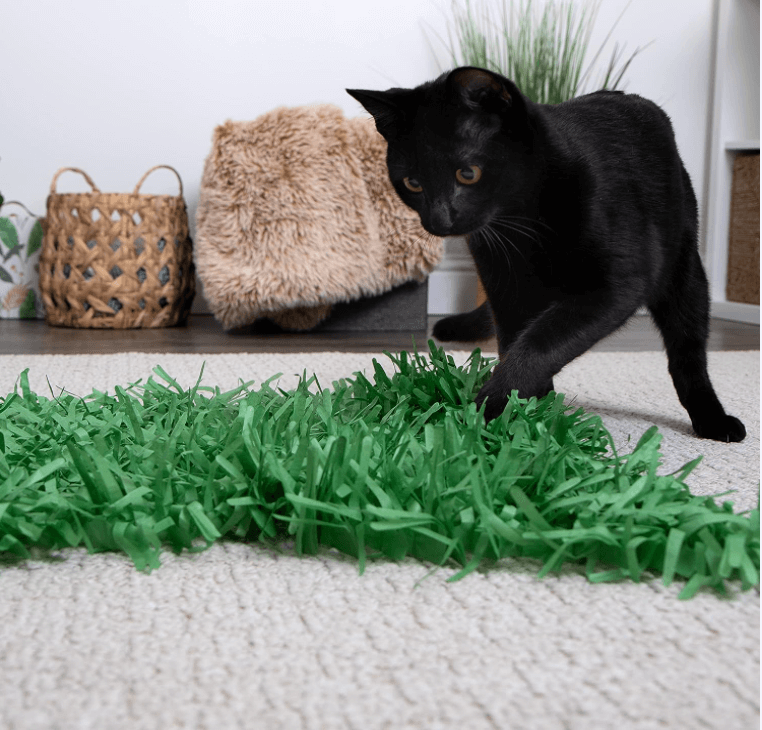 SmartyKat Instincts 2-Pack Meadow Mayhem Hide & Seek Paper Grass Rustle Cat Mat Toy - Green, 2-Pack