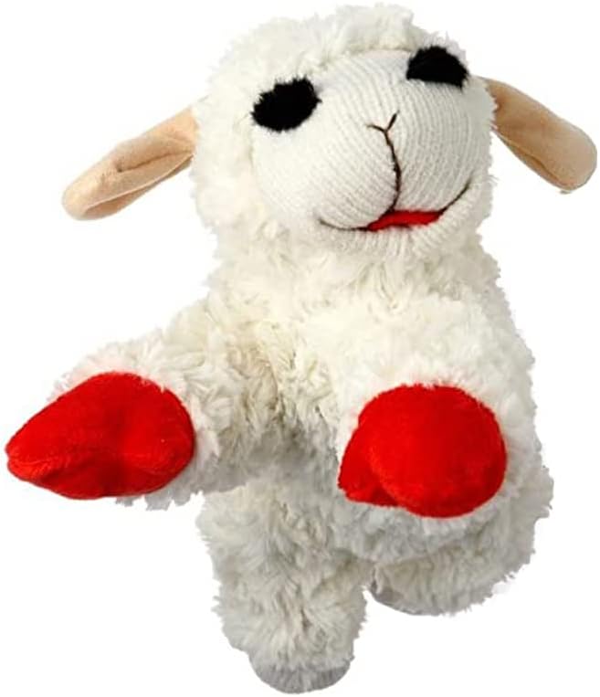 Multipet International Lambchop Plush Squeak Toy Mini for Pets
