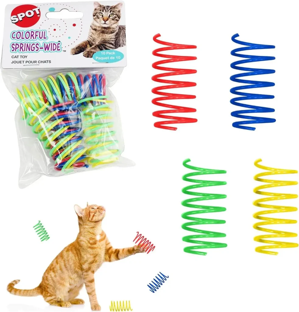 SPOT Ethical Products Ethical Wide Colorful Springs Cat Toy, Medium Breeds