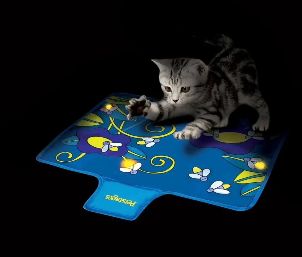 Catstages Nighttime Interactive Quiet Cat Toy, Glow Firefly Mat