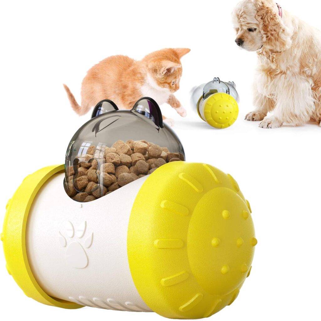 Darling Interactive IQ Dog Treat Ball Toy Slow Feeder, Food Dispenser, Improves Digestion, Physical and Mental Stimulation，2021 Newest Puzzle Toys for Dog and Cats